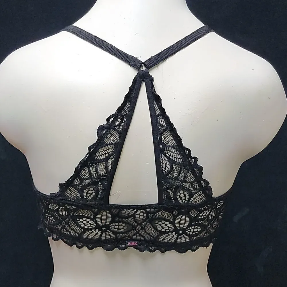 PINK VICTORIA'S SECRET DATE RACERBACK LACE BRA